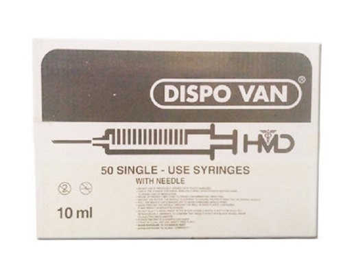 Dispovan 10ml Syringe with Needle - 21G (Pack of 50pcs)  by HMD — buy wholesale in Hyderabad