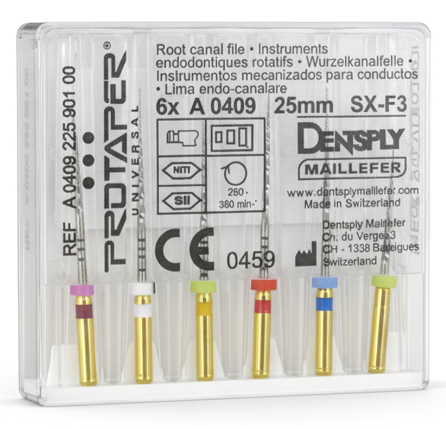 Dentsply ProTaper Gold Assorted (SX–F3) Rotary Kit-25Mm by Dentsply — buy wholesale in Hyderabad