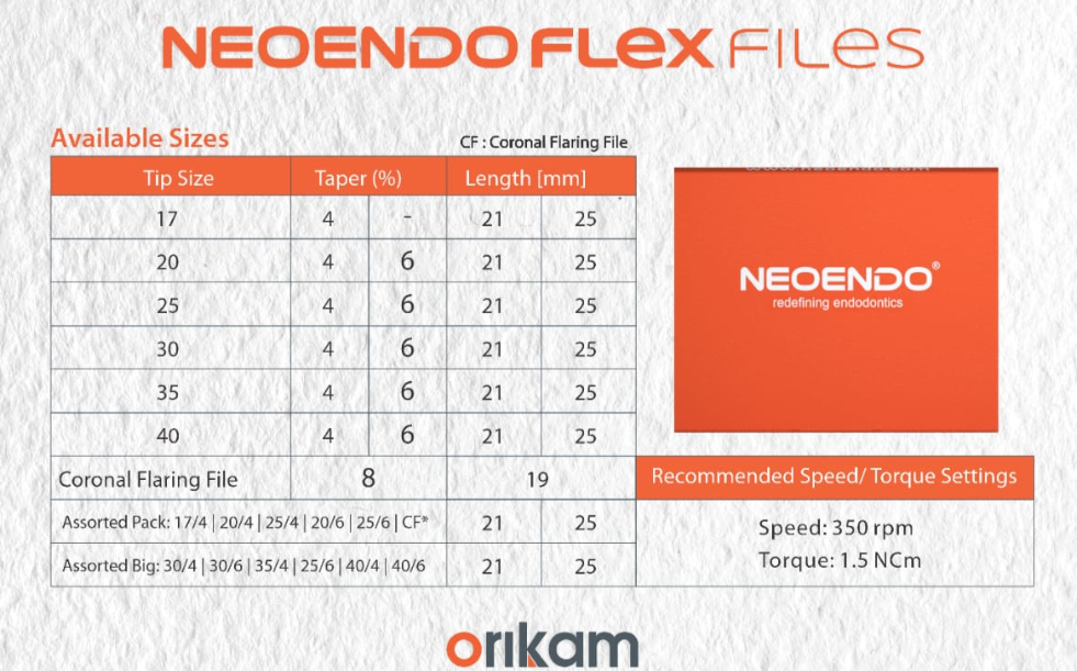 NeoEndo Flex Rotary Files- 21mm thumbnail 2